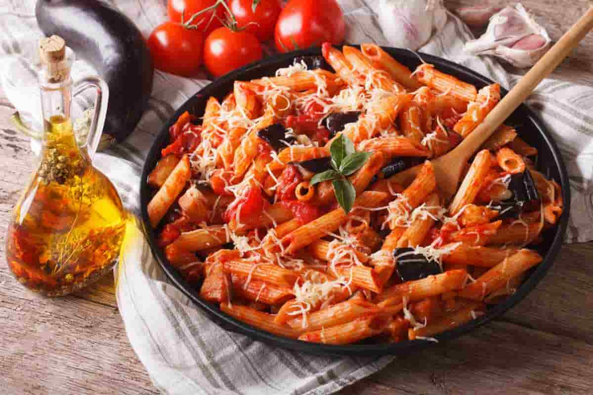 Eggplant pasta healthy recipe