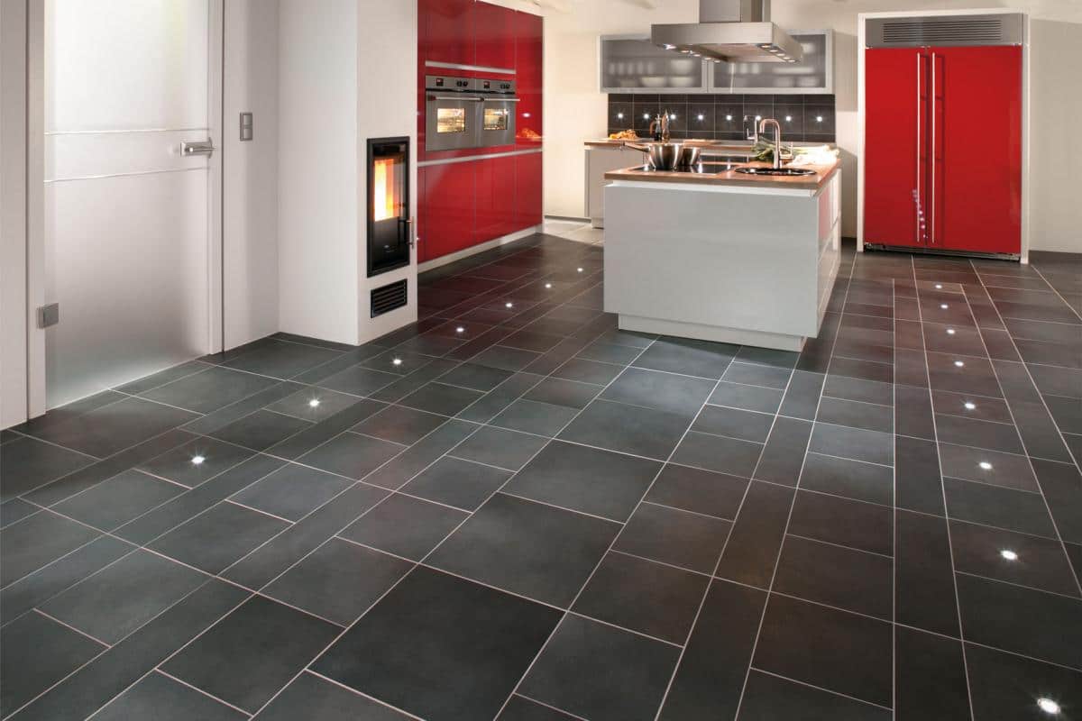 Quartz floor tiles