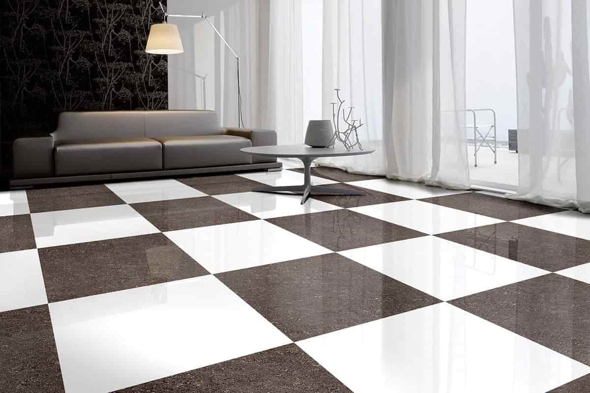 Ceramic Floor Tiles in Black and White for Your House