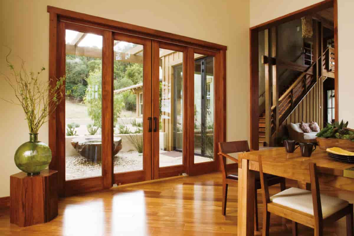 What is a wooden patio door?