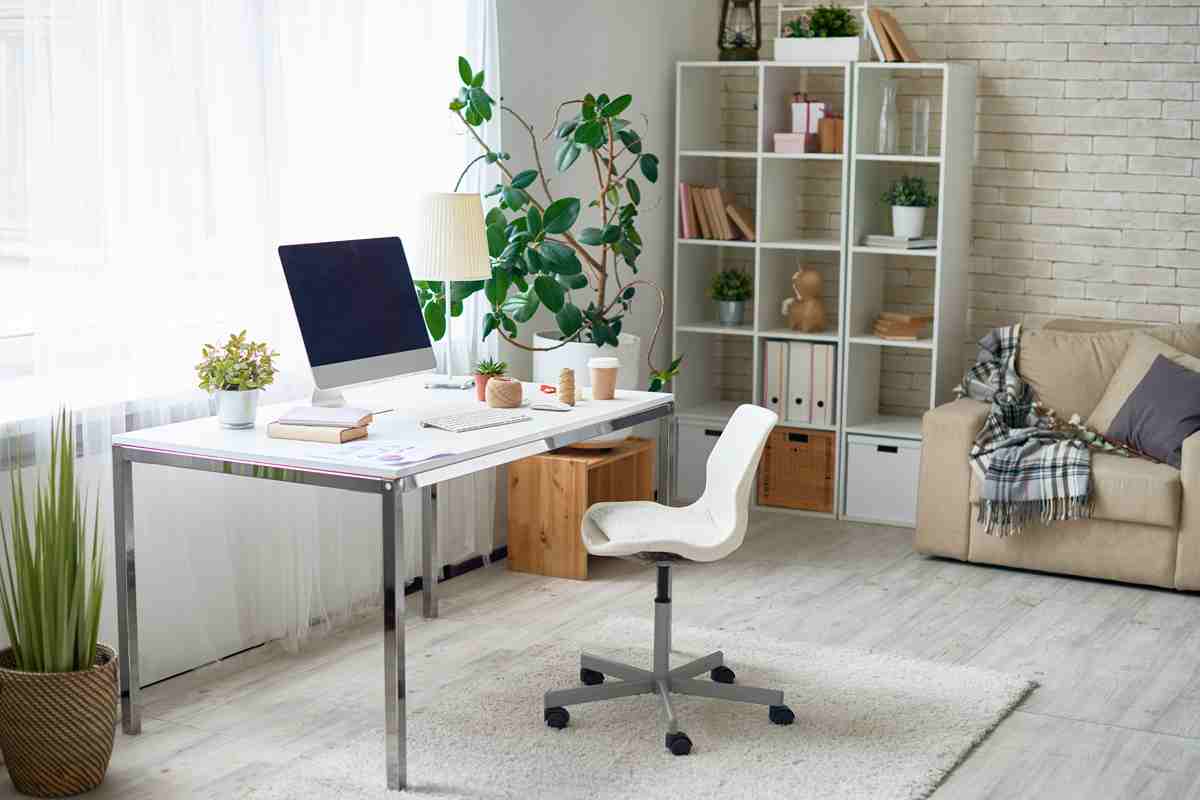 home office desk with drawers