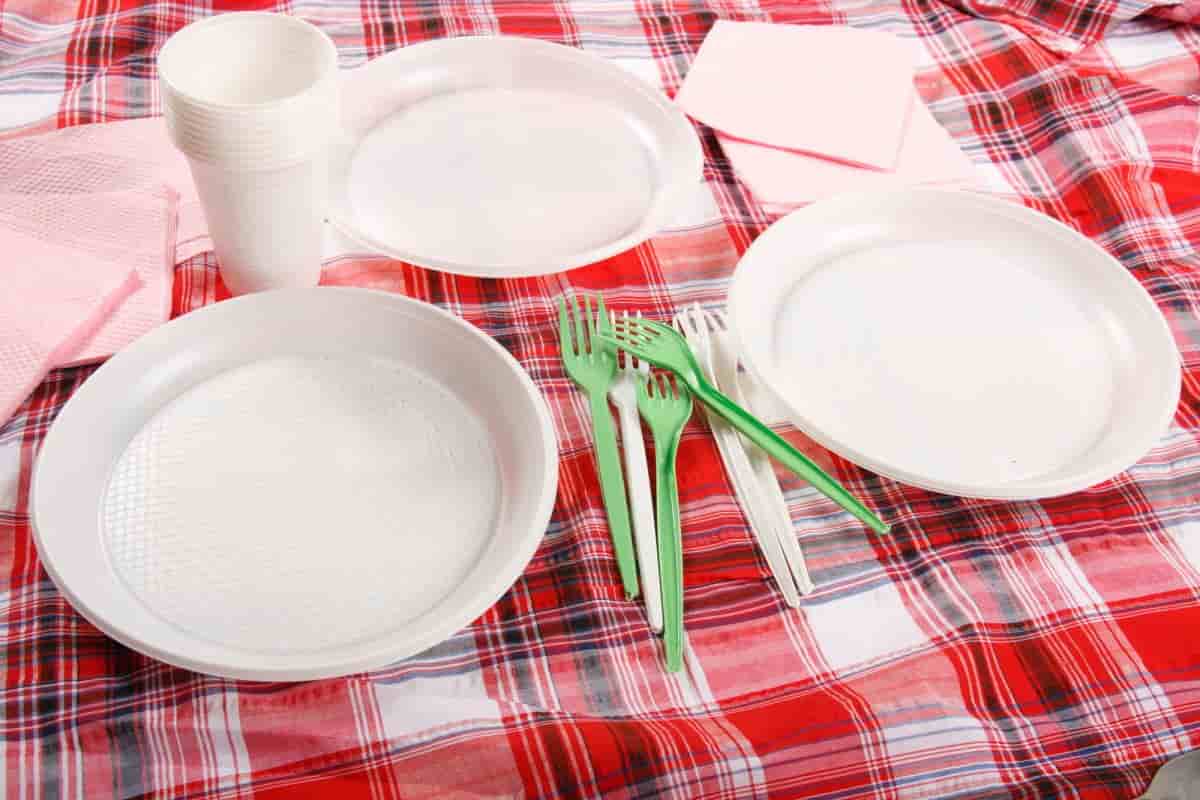 disposable cutlery consisting of spoons, forks, and other utensils.