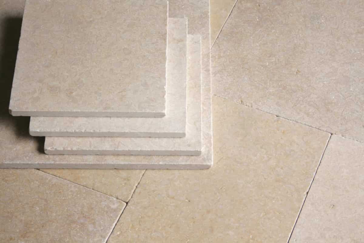 tumbled marble tile floor