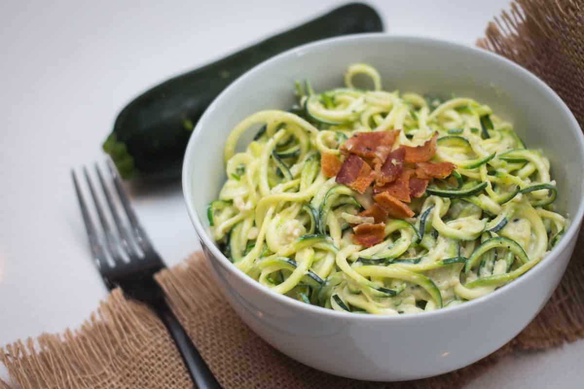Zucchini noodles with chicken