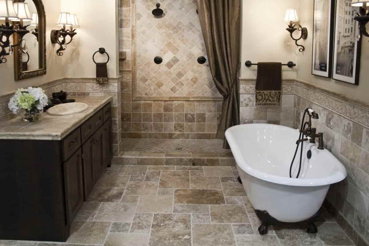 Bathroom floor tiles design