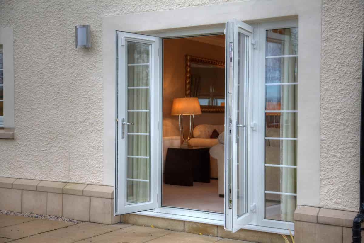 French doors with screens
