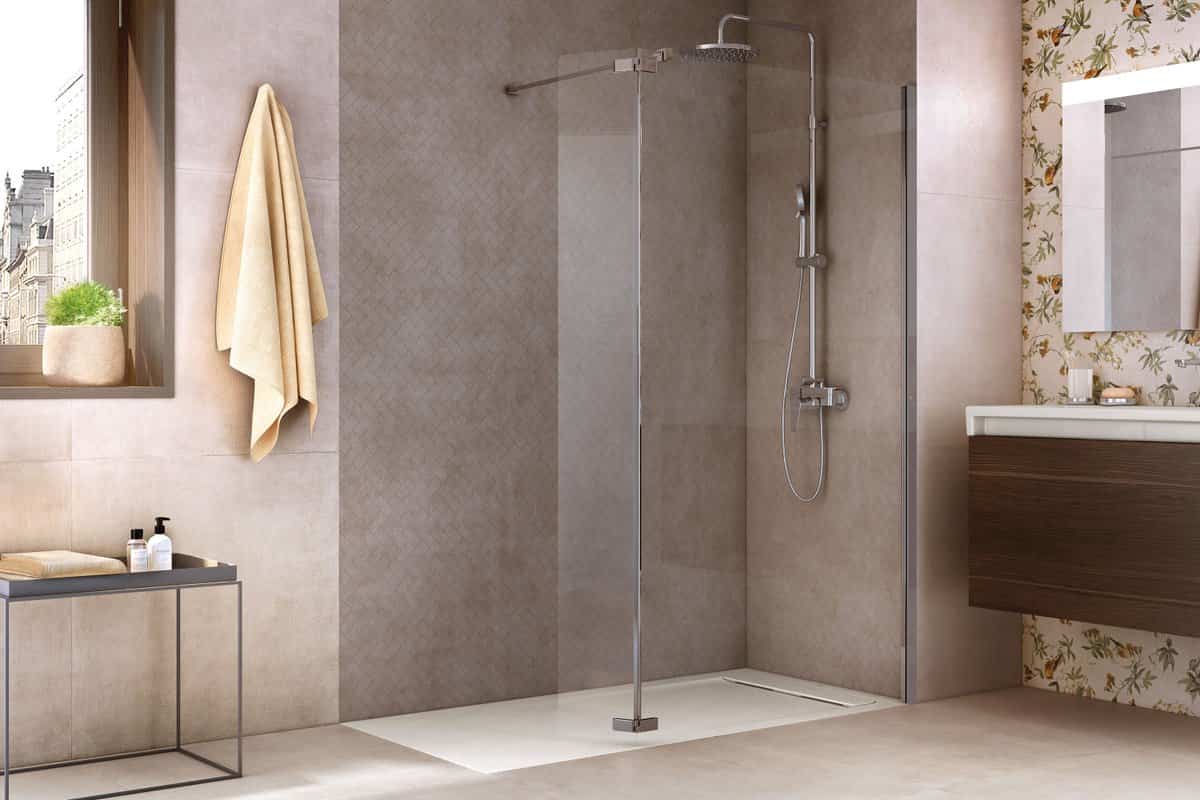 double shower tray and screen