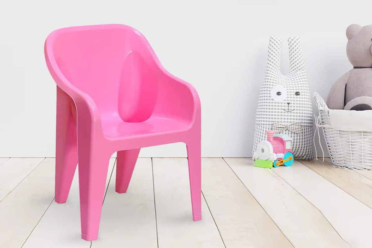 pink plastic chair