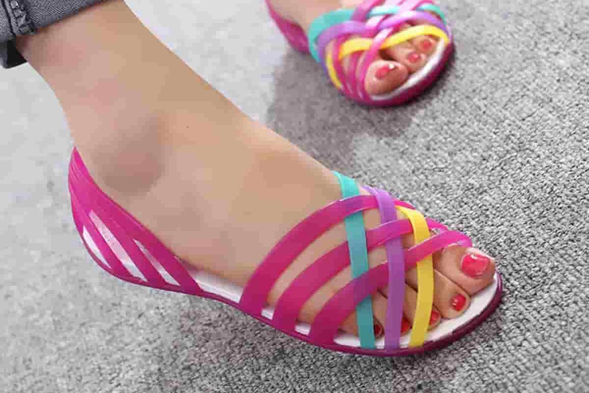 jelly rubber sandals for women