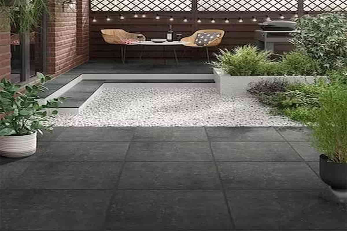 black porcelain tiles outdoor for patios