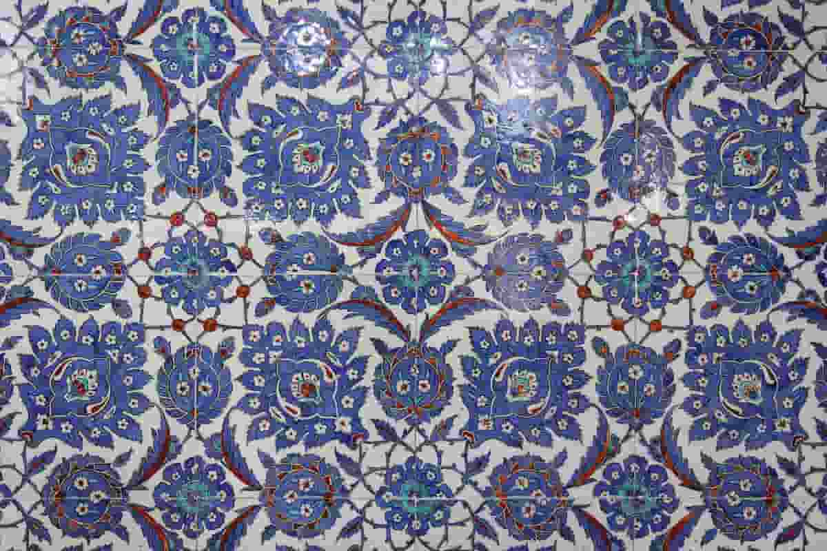 Turkish ceramic tiles blue