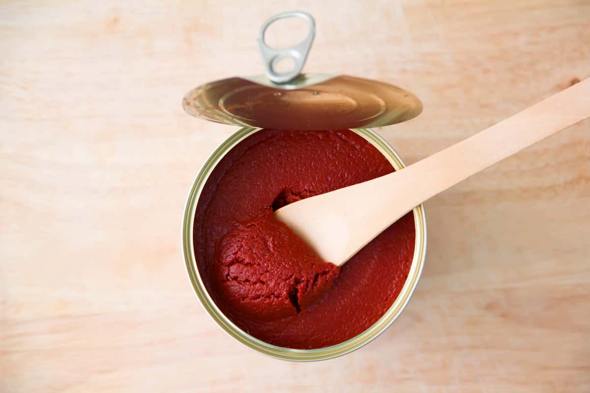 Canned tomato paste leftover