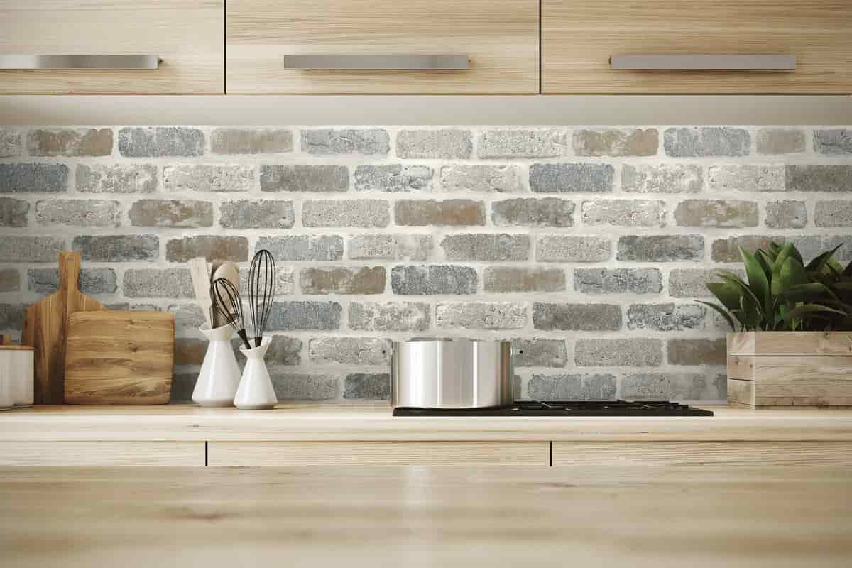 brick kitchen backsplash tile