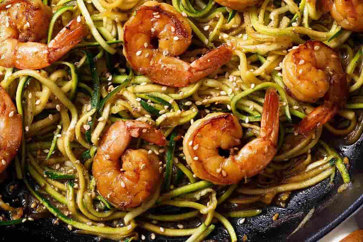 Zucchini noodles recipe with shrimp recipe