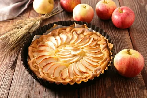 apple roses pie baked