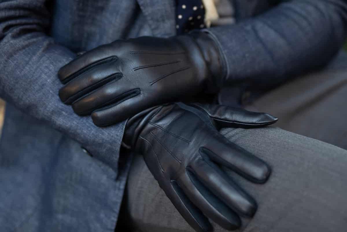 buy cowhide leather gloves blue+The best price - Arad Branding