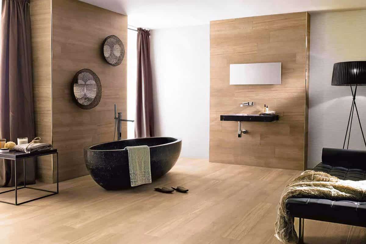 wall tile for bathroom with rustic wood