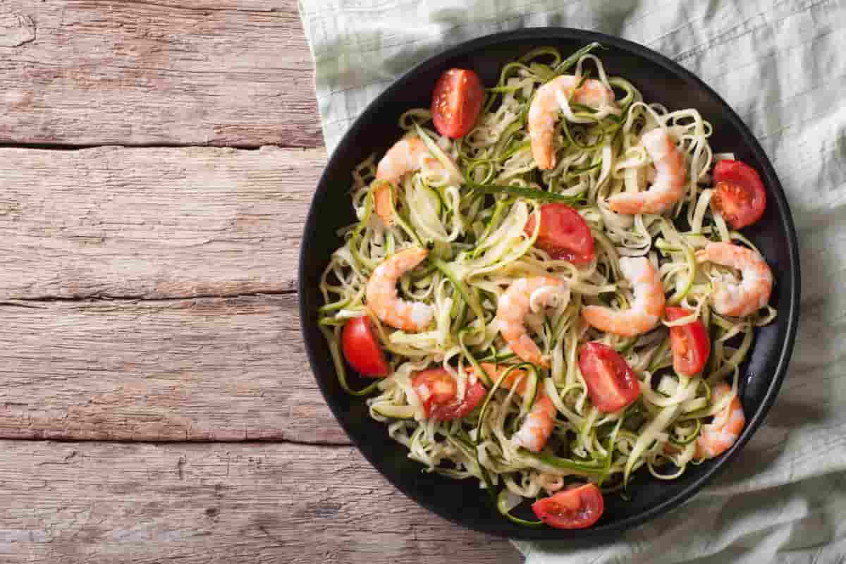 zucchini noodles with shrimp