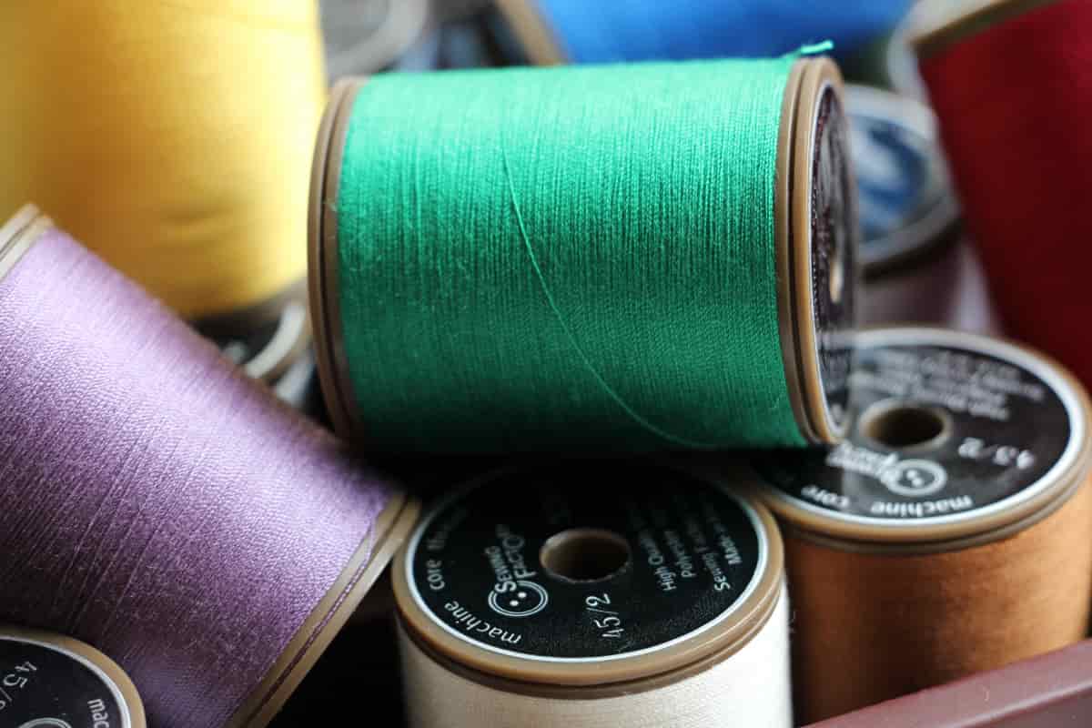 Silk beading thread with needle