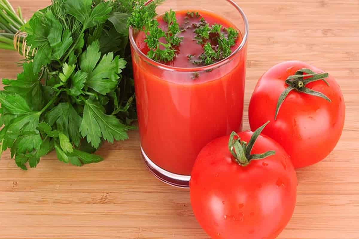 tomato juice fiber and vitamins