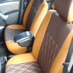 روکش صندلی هیوندا ورنا؛ چرم 2 رنگ کرم مشکی Hyundai