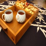سینی چوبی قهوه؛ چوب طبیعی قابلیت شستشو ابعاد (19 30 29 16)