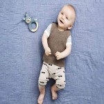 لباس نوزاد چهار ماهه پسر؛ نخ پنبه رکابی سرهمی صورتی White