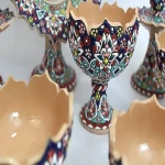 ظروف میناکاری روی سفال؛ شکننده صنایع دستی لالجین Hamedan