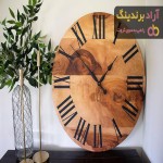 قیمت ساعت دیواری چوبی گرد در ابعاد و رنگ های مختلف 