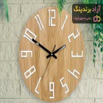 ساعت دیواری گرد سفید چوبی | قیمت مناسب خرید عالی