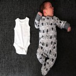 لباس نوزاد پسر؛ سرهمی آبی جنس لطیف طرح متنوع
