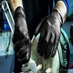 دستکش صنعتی استادکار؛ نخ پلی استر مقاومت در برابر مواد نفتی خراشیدگی