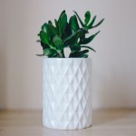 گلدان پلاستیکی سفید flower pot سبک کم وزن مقاومت بالا