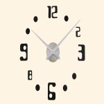 ساعت دیواری حروفی Clock چوبی 3 رنگ عسلی قهوه ای مشکی