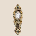 ساعت دیواری سلطنتی طلایی؛ نقره ای سفید متریال چوبی