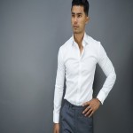 پیراهن مردانه هاکوپیان؛ اسپرت مجلسی ساده طرح دار آستین کوتاه بلند