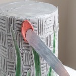 پالت پلاستیکی کیک؛ خمیده صاف مثلث وزن کم ضد آب