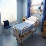 تخت بیمارستانی فلزی؛ ساده لگن دار تنظیم ارتفاع ابعاد (200*120) سانتی متر