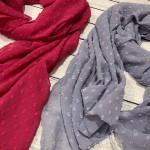شال بابونه؛ نخ پنبه کیفیت بالا تابستانه زمستانه 2 متر shawl