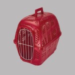 قفس حمل جوندگان (باکس) کلبه ای سبدی 2 رنگ قرمز آبی ابعاد 24*25*36 cm