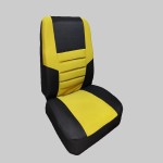 روکش صندلی پراید صبا (کاور) پارچه ای چرمی 2 رنگ مشکی زرد