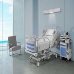 تخت بیمارستانی خانگی؛ انعطاف پذیر برقی ریموت دار سفید