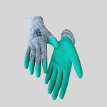 دستکش گیلان لاتکس (محافظ دست) صنعتی خانگی نخی ضد لغزش استاندارد EN388