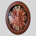 ساعت دیواری seiko wood؛ چوبی دست ساز نمایش عقربه ای قطر (31 سانتی متر)
