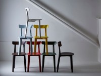 صندلی پلاستیکی صنعتی؛ نایلون آکریلیک 3 مدل تاشو دسته دار پایه فلزی