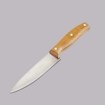 چاقو گوشت (کارد) دسته چوبی پلاستیکی تیز نشکن جنس استیل 1.4021