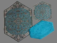 رومیزی ترمه خاتم؛ ترکیب پشم ابریشم اشکال (دایره مربع مستطیل) Yazd