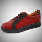 کفش چرم قرمز؛ کالج پاشنه دار 2 ویژگی ثبات رنگ ضد آب  Shoe