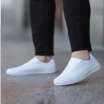 کفش اسپرت زنانه؛ بلند نشان دادن رنگ سفید جنس چرمر sports