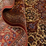 فرش دستباف نایین 9 متری 40 رج (قالی) پشم کرک ظرافت بالا ابعاد (3.5*2.5)